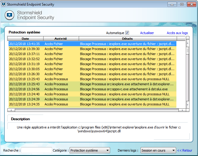 Stormshield Endpoint Security : protections contre les exploitations de vulnérabilité par corruption de la mémoire