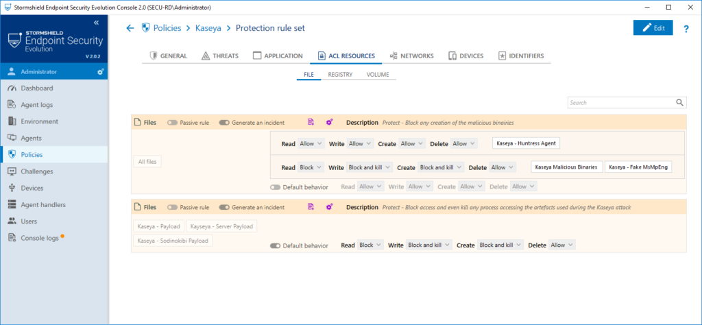 kaseya agent ports